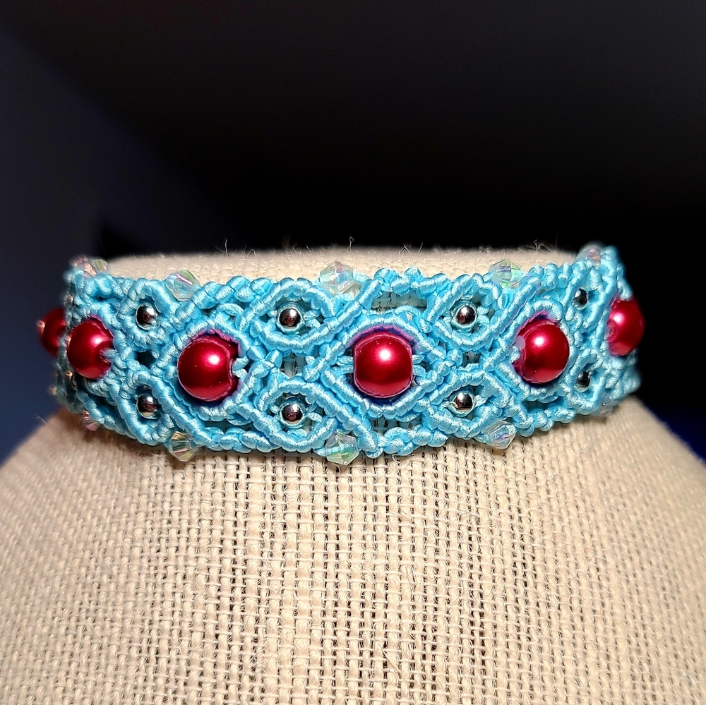 Beautiful sweet baby blue pet cat dog collar necklace or anklet/ bracelet